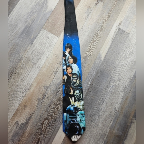 Star Wars Ralph Marlin Tie Vintage 1994 A New Hope Blue - Picture 2 of 7